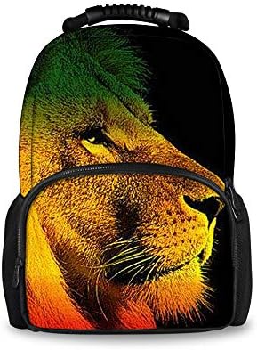 OKAYDECOR Fashion Men Backpack Gold Tiger Felt Bookbags School
