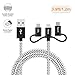 MFi Certified Multi Charger Cable, CableCreation 3 in 1 Lightning/Type C/Mirco USB Braided Data and Charging Cable for iPhone, iPad, Samsung, Google Android Cellphone, 4 Feet Black & White