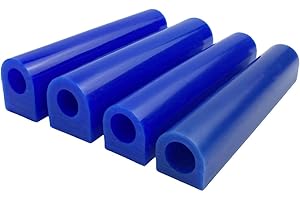 NIUPIKA Carving Wax Ring Tube for Making Rings Mold Hard Wax Blank Large Flat Side Tube Blue Color (All)