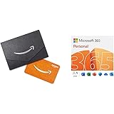 Microsoft 365 Personal (Office) + $10 Amazon Gift Card | 12-Month Subscription | 1 Person | Word, Excel, PowerPoint | PC/MAC 