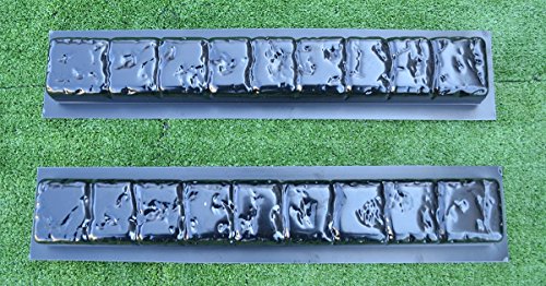 2 PIECES EDGE STONE CONCRETE MOLDS EDGING BORDER MOULD ABS PLASTIC #BR15