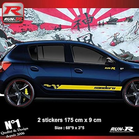 Amazon Fr Sticker Bas De Caisse 00egj Compatible Avec Dacia Sandero Jaune