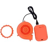 Arokibui USB Mini Upgrade Inflatable Costume Fan Replacement Blow up Blower Potable Fans for Dinosaur Inflatable Costume Doll Mascot Head or Other Inflatable Game Clothing Orange