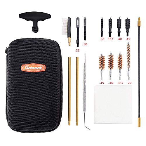 Raiseek Handgun Cleaning kit .22.357.38,9mm.45 Caliber Pistol Cleaning