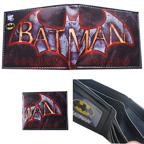 DC Comics Batman Arkham Asylum Bi-fold Men's/Boys Wallet with Gift Box