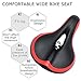 Aolander Bicycle Saddle with DUAL SHOCK ABSORBING BALL Most Comfortable Leather Bike Seat Memory Foam Padded Giant Bicycle Seat Men Women New Look MTB Road City Bike Saddle withthumb 4