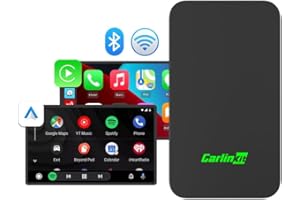 2023 CarlinKit 5.0 Wireless Android Auto & Wireless CarPlay Adapter USB for OEM Wired CarPlay & Wired Android Auto Cars (Model Year: 2015 to 2023), Wireless CarPlay Dongle Convert Wired to Wireless
