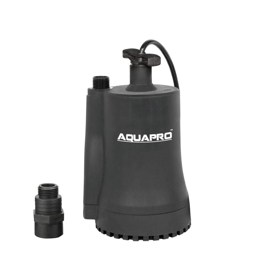 AQUAPRO Submersible Water Pump, 1/3 HP Water Removal Pump, Oilfilled