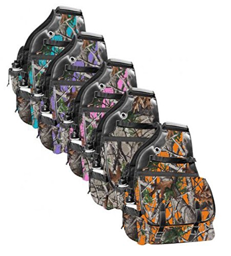 Showman Real Oak Camouflage Deluxe Insulated Nylon Western Saddle Bag (Teal)