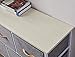 ALLZONE Dresser for Bedroom,Storage Chest Organizer, 5 Fabric Drawers Furniture for Closet, Kids Toy Organization,Wooden Table with Metal Frame, White/Gray