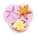 ELINKA Sea Life Stlye Silicone Candy Chocolate Clay Gumpaste Sugar Cake Decorating Craft Fondant Starfish Tools