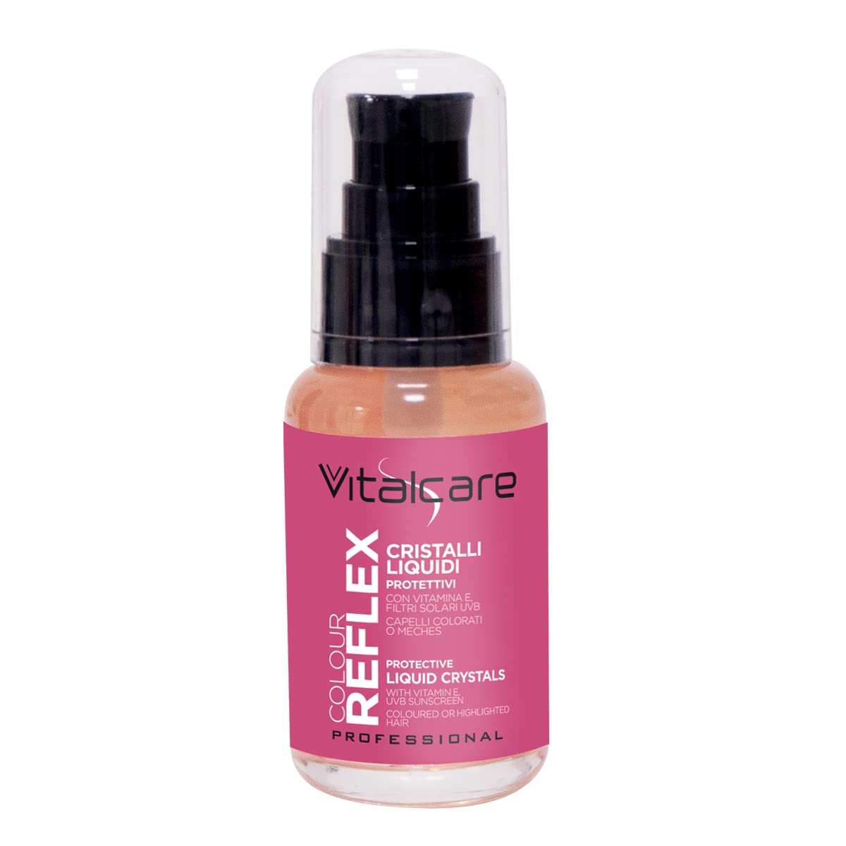Vitalcare | Colour Reflex Restructuring Protective Liquid Crystals | with Silk Proteins and Vitamin E | Nourishing, Strengthening, and Long-Lasting Shine | 50 ml