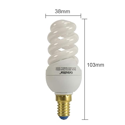 5X Energiesparlampen Spirale E14 ExtraStar Leuchtmittel Sparlampe Warmweiss 3000K (9W FE633)
