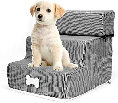 LIJUMN Pet Stairs/Steps Foldable Washable and Anti Slip Bottom For Dogs & Cats By Best Pet Supplies