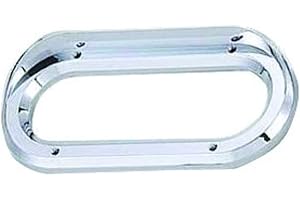 Fortpro 6" Oval Chrome Light Bezel with Visor for Tail Lights | F235338