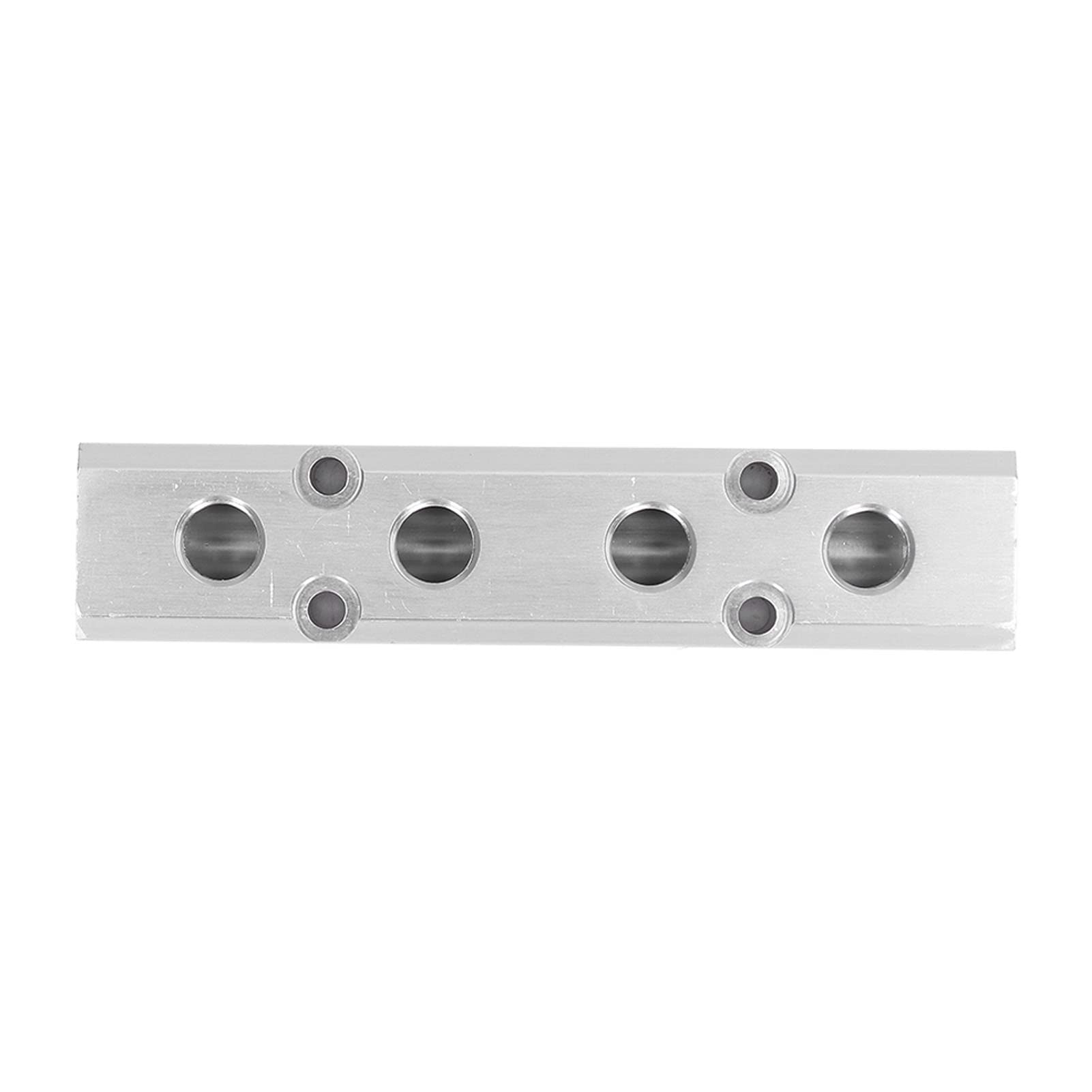 Aluminum Pneumatic Manifold Air Distribution Block, G1/2 Supply Port, G1/4-Inch Output Port, Air Coupler Fast Connector, Inline Manifold Block Splitter, Easy to Install, No Air Leakage(4 Way)