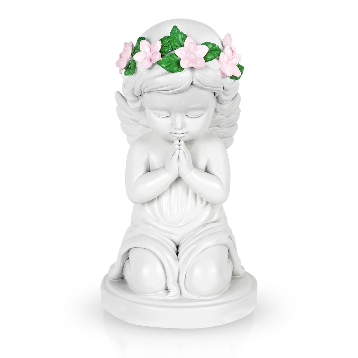 DIBALIYI Angel Statue Guardian, Resin Angel Figurines Praying, Angel Statue Memorial Cherub Sculpture, Ornament Decorations for Decor Home Figurine Spirituality Memorial Gift Room