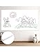 White Board Sheet-1.47 * 6.56ft Dry Erase Board Sticker for Home, Office&Stores Messages Using, ECO-Friendly PVC White Board Sticker for Kids Education&DIY Works