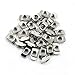 Ideaker 50 pcs Silver European Standard 40 Series Aluminum Slot Carbon Steel Half Round Roll in Sliding T Slot Nut with M8 Thread Pack