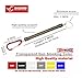DICERO Fishing Lanyard (Pack of 12) Accessories Plastic Retractable Coiled Tether with Carabiner for Pliers Lip Grips Tackle Fish Tools