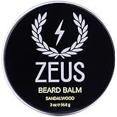 ZEUS Beard Balm, Natural Beeswax & Shea Butter Balm, Softening Conditioner for Facial Hair – MADE IN USA (Sandalwood) 2 oz.