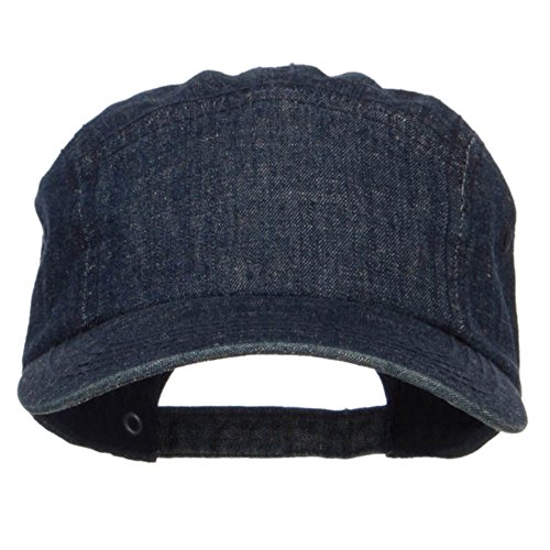 MG 5 Panel Washed Denim Cap - Navy OSFM