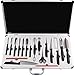 YaeKoo 18PCS Culinary Fruit Vegetable Carving Tool Set Kitchen Food Cake Carving Peeling Tool Kit with Portable Carrying Case