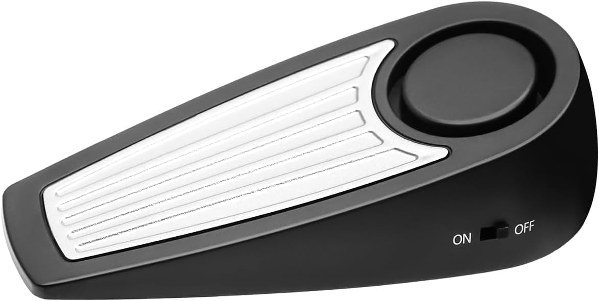 alarm Door Stop, Portable Security Device, 130 dB Loud, Entrance Warning for Travel, Home