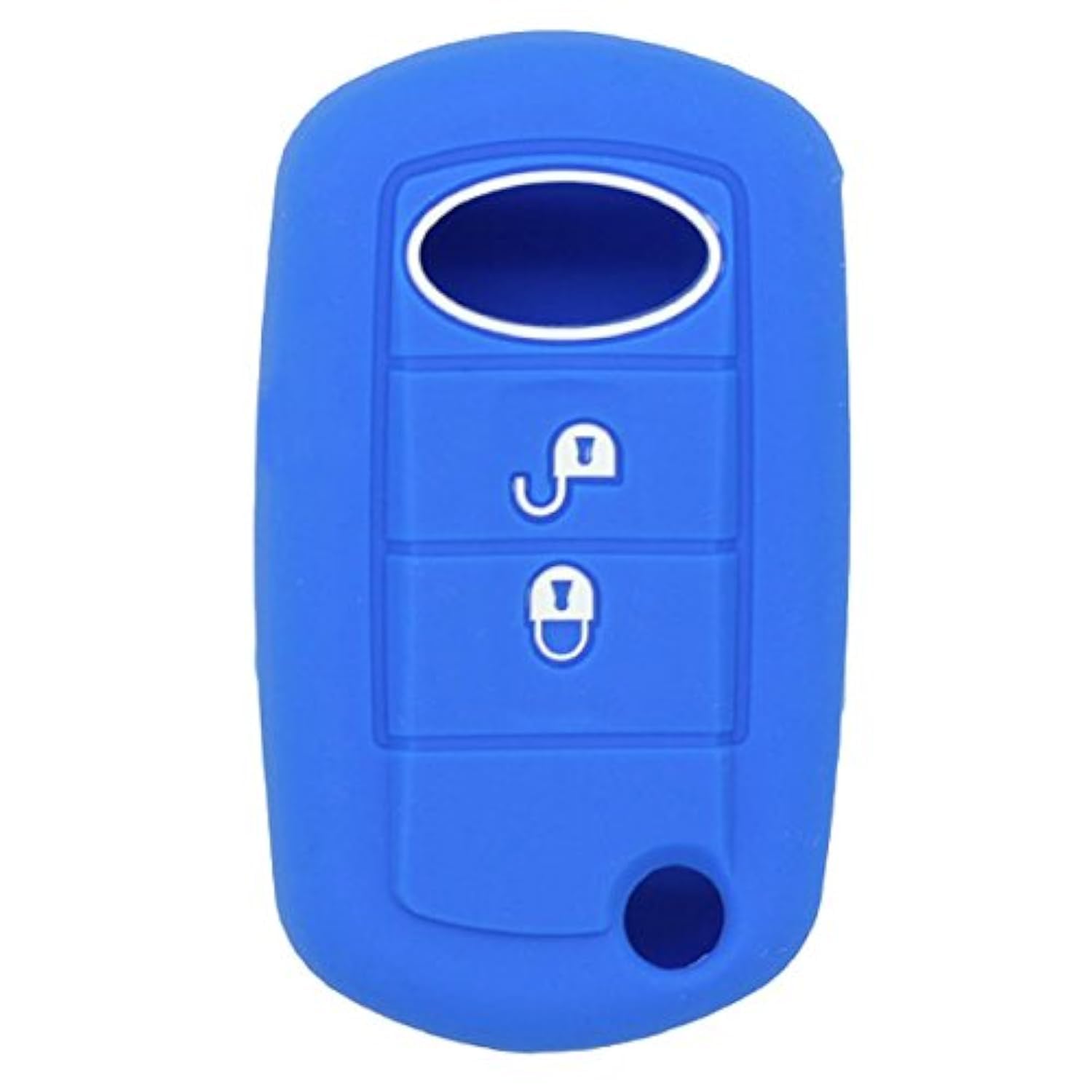 BROVACS Silicone Cover Protector Case Holder Skin Jacket Compatible with LAND ROVER 2 Button Flip Remote Key Fob CV2702 Deep Blue