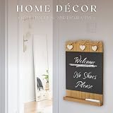 Marco Paul Shabby Chic Wooden Memo Board Rustic Chalk Board with Hearts view 5