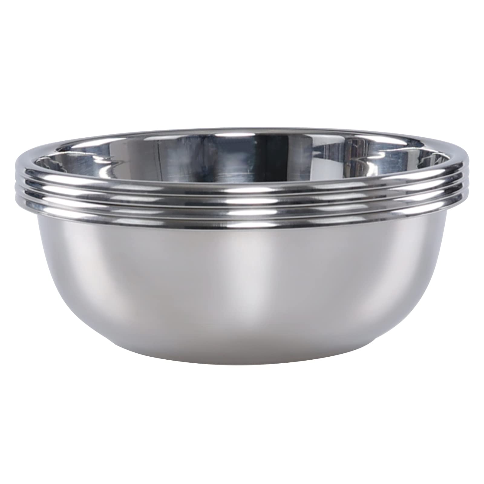 Cadineer 4-Pack Stainless Steel Deep Mixing Bowl Set for Food Salad, Cooking Prep Bowl