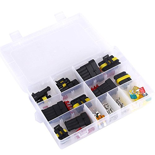 Pulusi Car Waterproof Electrical Connector Terminal 1/2/3/4/5/6 Pin Way+Fuses with container - Thumbnail 7