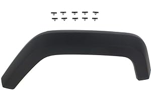 FITRITE AUTOPARTS FITRITE AUTO PARTS New Rear Left Driver Side Fender Flare For 2007-2018 Jeep Wrangler, Textured Black, Made Of Pp Plastic CH1768107 5KF17RXFAE