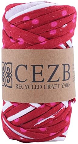 T-Shirt Yarn Bulky Fettuccini Zpagetti Style Elastic Strong Cloth T Shirt Trapillo Yarn Ball for Knitting Sewing Crocheting Bags Bowls DIY Handicraft and Home décor Projects -Small Size - Yarn#386