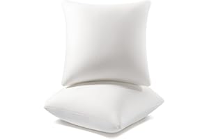 AM AEROMAX 18 ×18 Pillow Insert (Pack of 2) Memory Foam Throw Pillow Insert Sham Square for Decorative Cushion Bed Couch Sofa Without Deform After Longtime Use