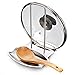 Pevor Lid and Spoon Rest, Stainless Steel Pan Pot Cover Lid Rack Stand Spoon Rest Stove Organizer Storage Soup Spoon Holder for Home Kitchen and Bar Tools, Silver