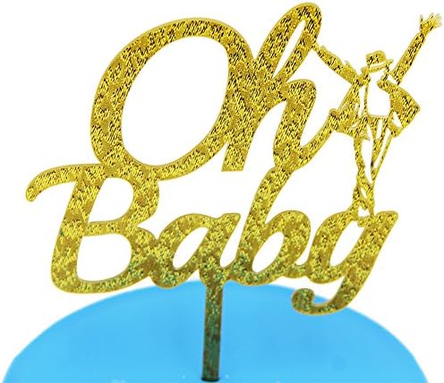 CaJaCa Oh Baby Gold Cake Topper Michael Jackson Birthday Party Decoration