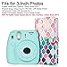 Fintie Wallet Photo Album for 3-Inch Film- 108 Pockets Snap Fastener Album for Fujifilm Instax Mini 11/Mini 9/Mini Link Printer, Canon Ivy CLIQ, Polaroid, KODAK Instant Print Camera, Moroccan Love