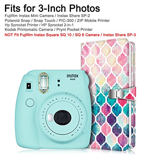Fintie Wallet Photo Album for Fujifilm Instax - 108 Pockets [Snap Fastener] Photo Album for Fujifilm Mini 9 Mini 8+ Mini 90 Mini 26+, HP Sprocket, Polaroid Camera 3-Inch Film (Moroccan Love) - Thumbnail 3