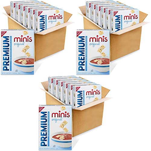 Premium Original Mini Saltine Crackers, 6 11 oz Boxes Pack of 3