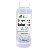 Urban ReLeaf Piercing Solution ! Soothing Sea Salts & Tea Tree AFTERCARE 4 oz, Ready to use. Safely Clean and Calm New & Stretched Piercings. Gentle Effective Natural & Proven. Works Fast