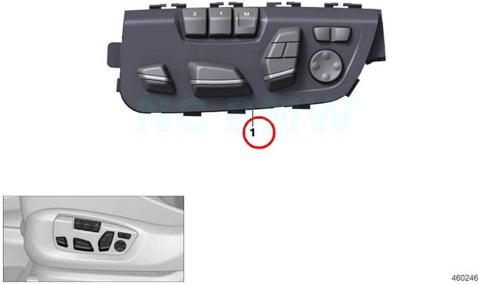 Interior Switches Bmw Genuine Left Seat Adjustment Switch Replacement Parts Interior Switches Bmw Genuine Left Seat Adjustment Switch Replacement Parts