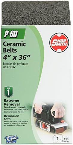 Shopsmith 12152 4" x 36" Ceramic Sanding Belts 60 Grit 1 Pack