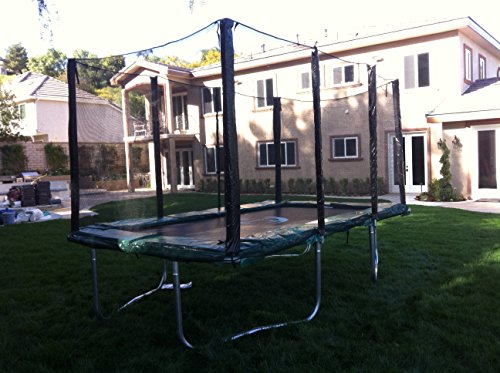Happy Trampoline - Galactic Xtreme Gymnastic Rectangle Trampoline with Net Enclosure - High Performance & Safety Features Commercial Grade I Life-time warranty, 550 lbs Jumping Capacity, 8 X 14 Ft - Thumbnail 3