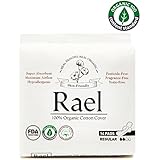 Rael Certified Organic Cotton Menstrual Regular Pads, Ultra Thin Natural Sanitary Napkins with Wings (28 Total), Pack of 2