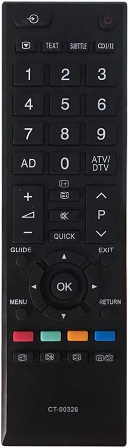 New Replacement Toshiba Remote Control CT-90326 for Toshiba tv remote control LCD LED SMART TV - 42HL800A 42AV623D 42AV635D 42AV633D 42AV625D 19AV613D 19AV616DB - NO SETUP REQUIRED