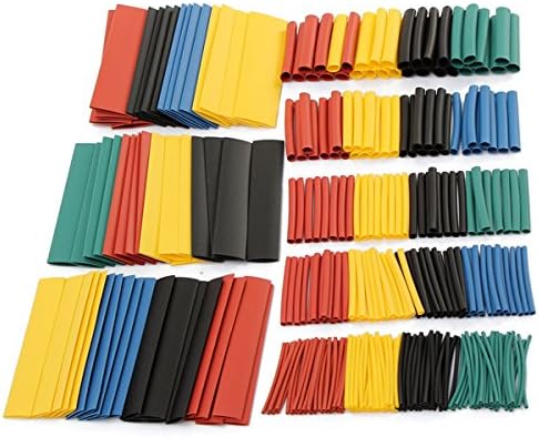 Soloop 328pcs 2:1 Polyolefin Halogen-Free Heat Shrink Tube Sleeving 5 Color 8 Size