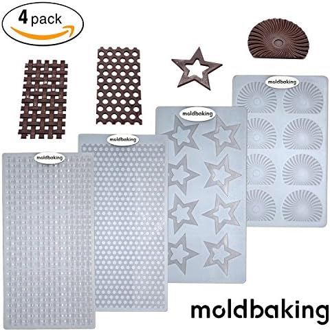 L3 MOLDBAKING 4 pack Professional shapes Silicone Cake Baking Tools Craft Mold Cake Decorating Kit For Cupcake Pastry Muffin Birthday Cake Pastries Tools Great Storage Bakery Kitchen (white)