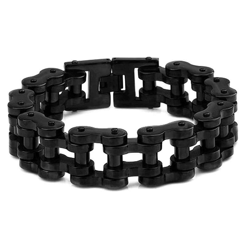 BOBIJOO JEWELRY - Wholesale Bracelet Biker Chain Motorcycle Stainless Steel Black