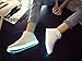 iTURBOS Hover Light Up Shoes - Light Up LED Shoes for Kids Size 4.5(M)WomenEU35 - 7 Static & 3 Dynamic Color Modes, 1 Strobe Mode - Trendy Rechargeable LED Sneakers (Charger Included)